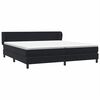 vidaXL Cama box spring con colchones terciopelo negro 200x210 cm
