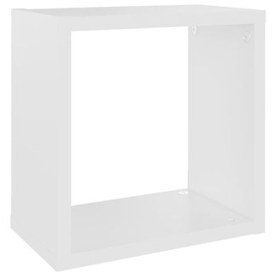 vidaXL Estantes cubo de pared 6 uds blanco y roble Sonoma 26x15x26 cm