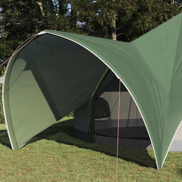 vidaXL Tienda tipi con techo Verde y Gris 600 x 600 x 347 cm