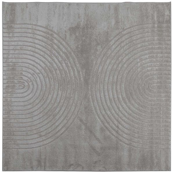 vidaXL Alfombras de &aacute;rea Cuadrado HUARTE Gris 200 x 200 cm Poli&eacute;ster
