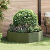 vidaXL Jardinera Verde Oliva 120 x 120 x 35 cm Acero