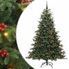 vidaXL &Aacute;rbol de Navidad artificial Verde 210 cm PVC, Metal y Pl&aacute;stico