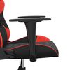 vidaXL Silla gaming cuero sint&eacute;tico negro y rojo