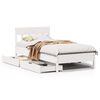 vidaXL Estructura de cama sin colch&oacute;n madera de pino blanca 90x200 cm