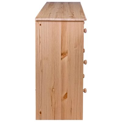 vidaXL Aparador 7 cajones madera maciza de pino 113x35x73 cm
