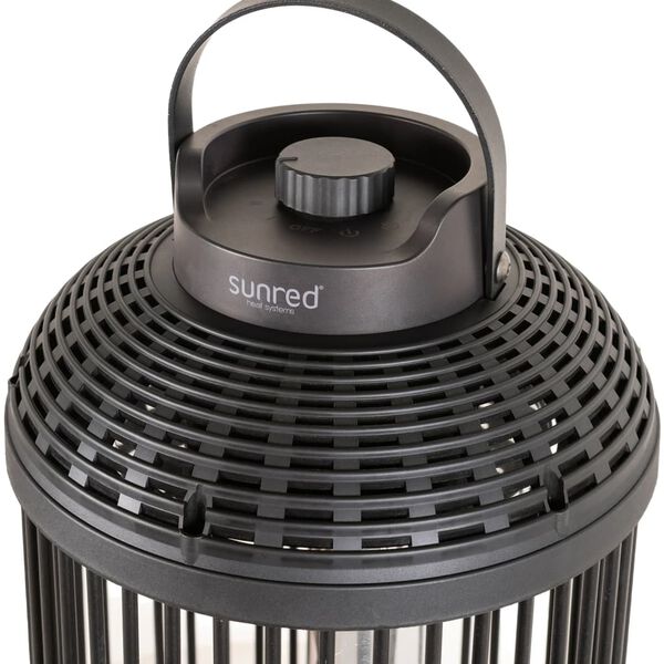 Sunred Calefactor de mesa Indox de hal&oacute;geno 1200 W negro
