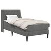 vidaXL Estructura de cama con colch&oacute;n Gris oscuro 90 x 200 cm