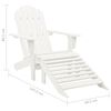 vidaXL Silla con otomana y mesa jard&iacute;n Adirondack macizo abeto blanco