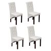 vidaXL Sillas de comedor 4 unidades cuero sint&eacute;tico blanco