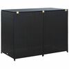 vidaXL Cobertizo doble contenedor basura ratán negro 148x80x111cm