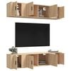 vidaXL Set de muebles para TV 6 pzas madera contrachapada roble sonoma