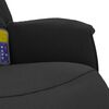 vidaXL Sill&oacute;n reclinable de masaje con reposapi&eacute;s tela negra
