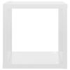 vidaXL Estantes cubo de pared 4 unidades blanco brillo 22x15x22 cm
