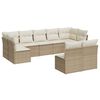 vidaXL Set de sof&aacute;s de jard&iacute;n 9 pzas con cojines rat&aacute;n sint&eacute;tico beige