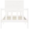 vidaXL Estructura cama sin colch&oacute;n madera maciza pino blanca 100x200cm