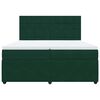 vidaXL Cama box spring con colch&oacute;n terciopelo verde oscuro 200x200 cm