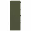 vidaXL Mueble archivador con caj&oacute;n 2 pcs Verde Oliva 44 x 50 x 139 cm