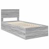 vidaXL Estructura de cama Gris Sonoma 75 x 190 cm Madera de ingenier&iacute;a