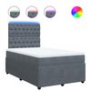 vidaXL Cama box spring con colch&oacute;n terciopelo gris oscuro 120x200 cm