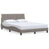 vidaXL Estructura de cama sin colch&oacute;n Hanko tela gris taupe 140x190 cm