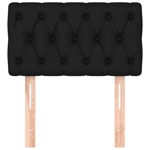 vidaXL Cabecero de tela negro 80x7x78/88 cm