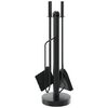 vidaXL Juego de herramientas para chimenea de 5 piezas, 18 x 56 cm, acero