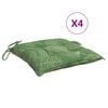 vidaXL Cojines para silla 4 uds tela estampado de hojas 50x50x7 cm