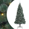 vidaXL &Aacute;rbol de Navidad artificial preiluminado con juego de bolas PET