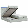 vidaXL Cama tipo otomana con colch&oacute;n y LED Gris Claro 180 x 200 cm