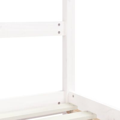 vidaXL Estructura de cama de niños madera de pino blanco 2x(80x160) cm