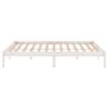 vidaXL Estructura de cama sin colch&oacute;n madera maciza blanco 120x200 cm