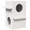 vidaXL Casa para gatos madera maciza pino blanca 43x43x60 cm