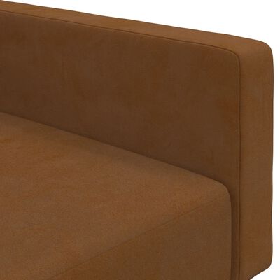 vidaXL Sofá cama de 2 plazas terciopelo marrón