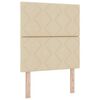 vidaXL Cama tipo Box Spring con colch&oacute;n Crema 80 x 200 cm tela