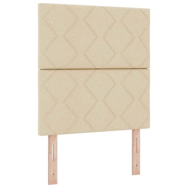 vidaXL Cama tipo Box Spring con colch&oacute;n Crema 80 x 200 cm tela