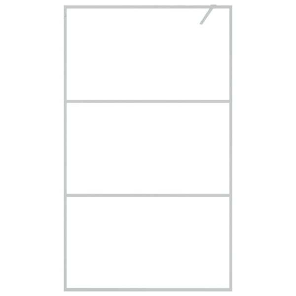 vidaXL Mampara de ducha vidrio ESG transparente plateado 115x195 cm