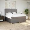 vidaXL Cama box spring con colch&oacute;n tela gris taupe 180x200 cm