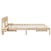vidaXL Estructura de cama Marr&oacute;n 150 x 200 cm Madera de pino macizo