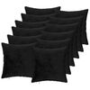 vidaXL Funda de almohada 12 uds. HEERLEN Negro 45 x 45 cm Franela