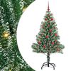 vidaXL &Aacute;rbol de Navidad Artificial Nevado con Luz LED Verde y 150 cm