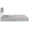 vidaXL Cama con almacenamiento con cabecera Gris Sonoma 180 x 200 cm