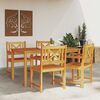vidaXL Conjunto de Comedor de Jard&iacute;n 5 pcs Marr&oacute;n