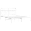 vidaXL Estructura cama sin colch&oacute;n con cabecero metal blanco 140x190cm