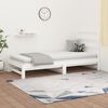 vidaXL Sof&aacute; cama extra&iacute;ble sin colch&oacute;n blanco 2x(90x190) cm