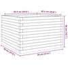 vidaXL Jardinera madera maciza de abeto Douglas 70x70x46 cm
