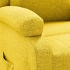 vidaXL Sill&oacute;n reclinable de tela amarillo