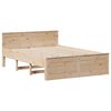 vidaXL Cama con cabecero sin colchón madera maciza de pino 140x200 cm