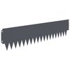 vidaXL Borde de C&eacute;sped 20 pcs 103 x 25 cm metal Gris antracita