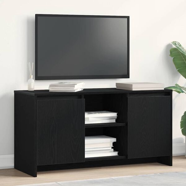 vidaXL Gabinete de TV Roble Negro 102 x 37,5 x 52,5 cm