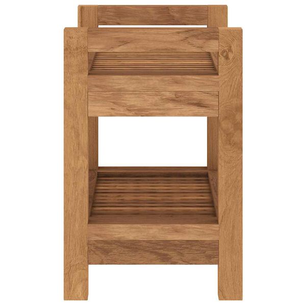 vidaXL Mesa auxiliar de baño madera maciza de teca 45x30x45 cm
